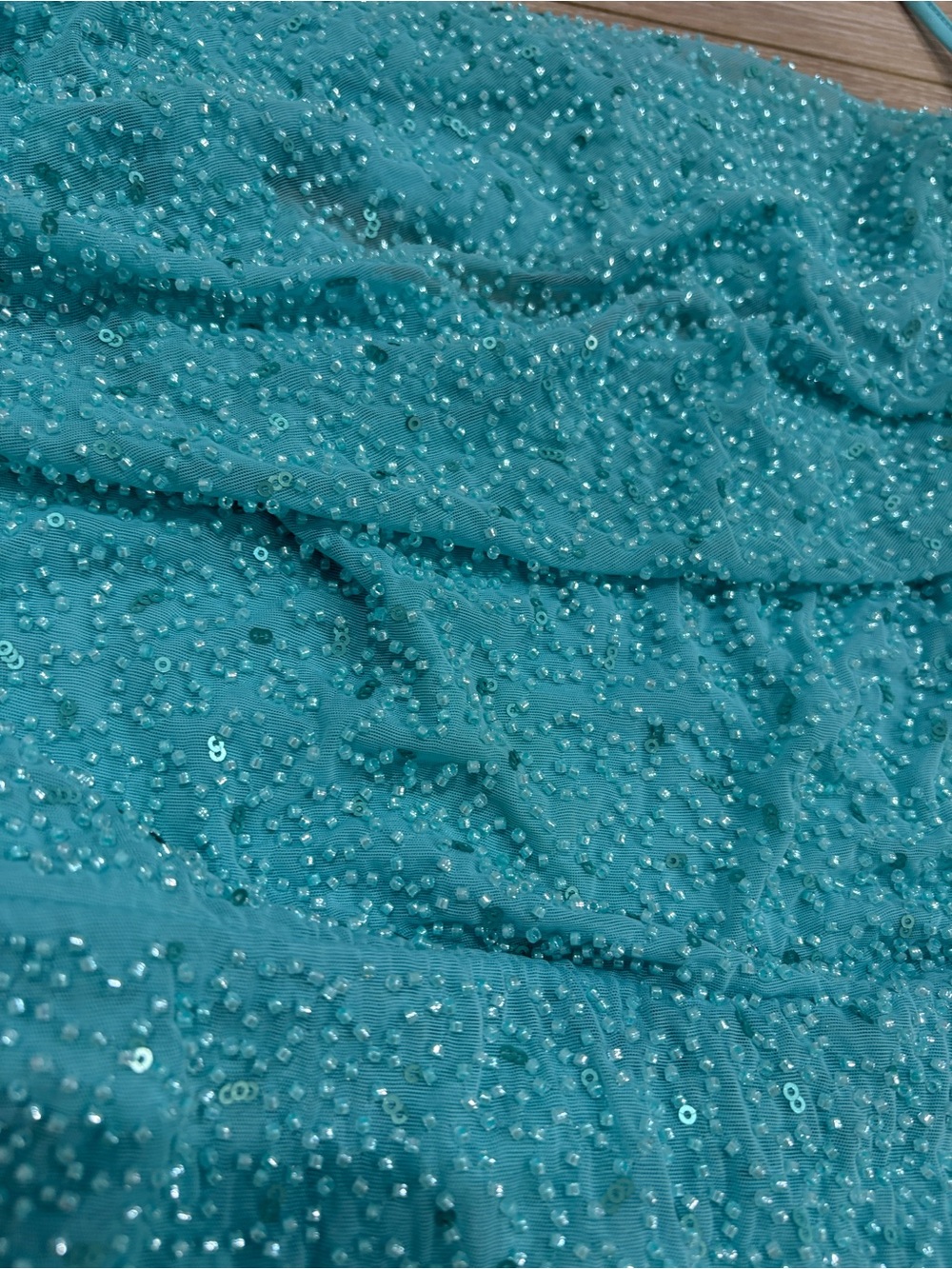 Oh Polly Champel Maxi Dress Size 10 Aqua - Picture 7 of 12